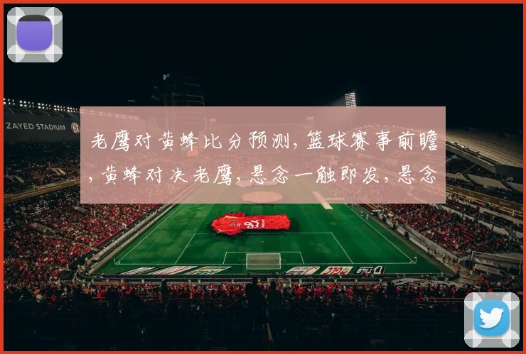 老鹰对黄蜂比分预测,篮球赛事前瞻,黄蜂对决老鹰,悬念一触即发,悬念重重